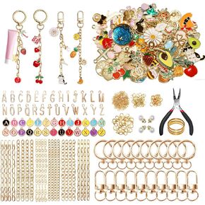 مجموعة صنع سلسلة المفاتيح WDXIUE، مجموعة تصميم سوار سلسلة مفاتيح ملمع الشفاه الساحرة، مجموعة صنع المجوهرات اللطيفة والصداقة، DIY Make 24 مجموعة سلسلة مفاتيح للمبتدئين in Kuwait