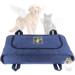 Klmnop Pet Burial Bag Caskets for Dogs and Cats, Medium Pets 20-40lb Body Bag with Pet Hair Memorial Bottle, Personalized Funeral Burial Box for Dogs, Cats, Rabbits & Small Animals(DarkBlue, M) in Kuwait