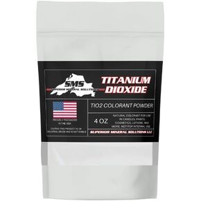 Premium Titanium Dioxide TiO2 Natural White Pigment and Colorant for DIY Crafts, Paints, Cosmetics | Industrial Grade (10 oz) in Saudi Arabia