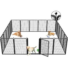 Dog Playpens with Low Threshold Gate, 40 Inch 8 Panels Heavy Duty Outdoor Dog Play Pen, RV Camping Yard Indoor Puppy Playpen Portable Pet Pen Fence for Large/Medium/Small Dogs in Saudi Arabia