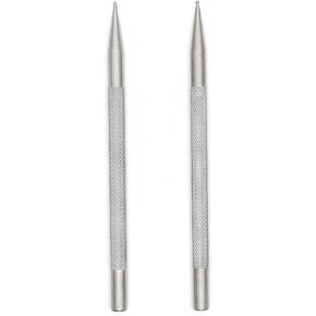 قطعتان من أقلام الكتابة الجلدية، أداة تحديد المواقع الجلدية المصنوعة من الفولاذ المقاوم للصدأ أداة تحديد المواقع DIY أداة الحرف اليدوية لنحت الحرف اليدوية in Kuwait