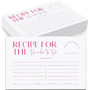 بطاقات وصفات، 4 × 6 بطاقات وصفات لحفلات الزفاف وحفلات الزفاف، مزدوجة الجوانب، 50 حزمة، متعددة الألوان in Kuwait