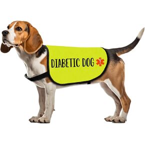 Diabetic Dog Safety Vest Diabetic Dog Harness High Visibility Medical Alert Dogs Cape (Diabetic Dog-Large) in Kuwait
