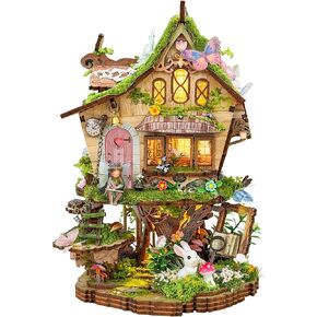 أحجية خشبية ثلاثية الأبعاد للبالغين، مجموعة أدوات منزل مصغرة يمكنك صنعها بنفسك مع 3 أوضاع تفاعلية صغيرة - نموذج عالمي، رائعة للهدايا والاسترخاء والديكور - Time Magic Club (SQ-71) in Kuwait