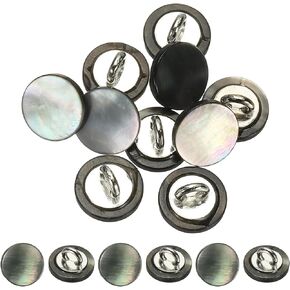 Natural Shell Sewing Buttons, Mother of Pearl Shell Round Sewing Buttons with Shank- Fitting for (Sewing/DIY Crafts/Shirts/Clothes/Decorations) 10 mm & 10 Pack & White in Saudi Arabia