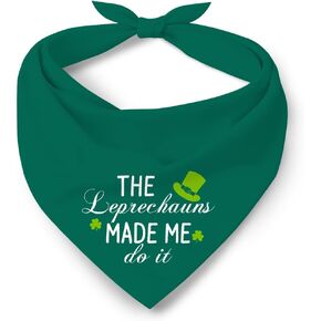 Pet Me I'm Irish Dog Bandana، مناديل عيد القديس باتريك للكلاب، وشاح شامروك الأيرلندي للكلاب الصغيرة والمتوسطة، إكسسوارات باندانا للحيوانات الأليفة باللون الأخضر اللطيف، للكلاب in Kuwait