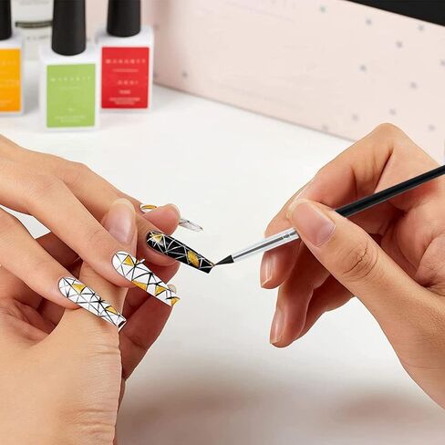 10PCS Silicone Paint Brushes Artwork Shaping Pen Flexible Clay Thick and Thin Tip for Carving Professional Sculpting Tools Mirror Powder Application Black in Saudi Arabia