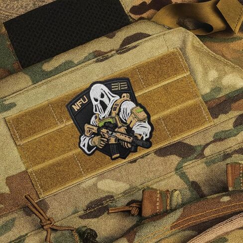Ghost Soldier Tactical Combat Patch, Hook and Loop Military Embroidered Patch Tactical Funny Morale Patches for Jackets, Bag, Backpack, Hat, Molle Vest, DIY Applique Accessories, Clothing in Saudi Arabia