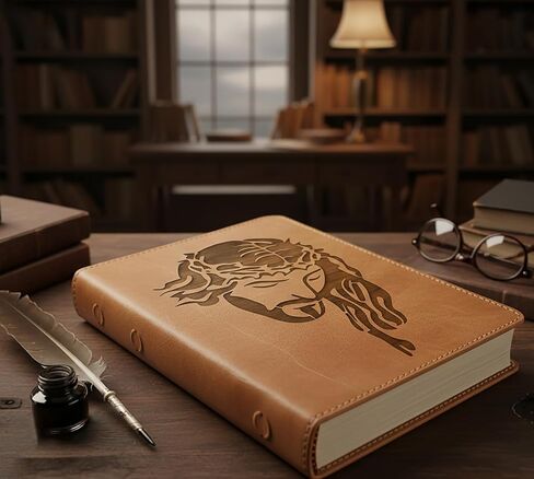 استنسل يسوع المسيح مع تاج الشوك - قالب بلاستيكي مرن قابل لإعادة الاستخدام مقاس 8.5 × 11 بوصة للبخاخة والرسم والرسم والحرف المسيحية in Saudi Arabia