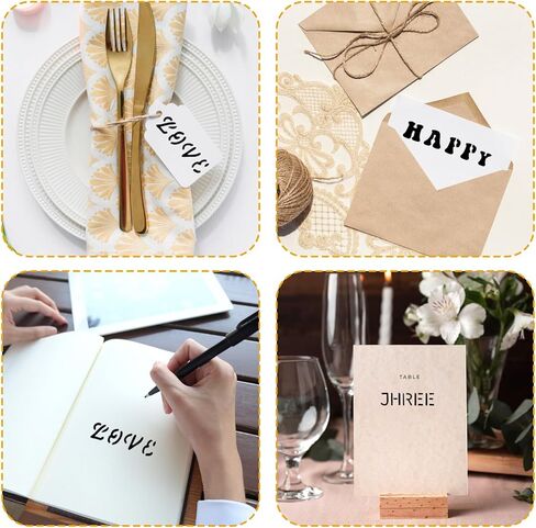 20 PCS Small Letter Stencils 1/2 Inch for Painting, Stencils for Scrapbooking Letters, Letter and Number Stencil for Painting, Plastic Alphabet Stencil for Journal Notebook DIY Craft Projects in Saudi Arabia