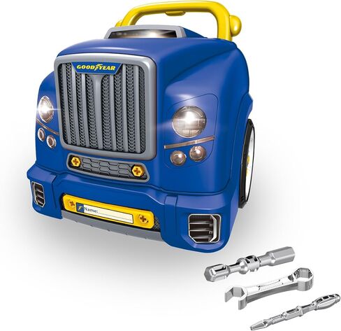 مجموعة محرك لعبة Good Year Pretend Play Take Apart للأطفال - 48 قطعة ألعاب ميكانيكية لشاحنة السيارة لعبة محرك ممتعة للأطفال بعمر 3 سنوات فما فوق من Red Toolbox in Kuwait