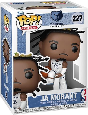 فانكو بوب! NBA: Grizzlies - Ja Morant - الزي المنزلي - شخصية الفينيل القابلة للتجميع - فكرة هدية - بضائع رسمية - ألعاب للأطفال والكبار - عشاق الرياضة - شخصية نموذجية لهواة الجمع والعرض in Kuwait