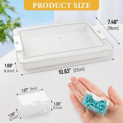 Bead Storage Box Grids Box Rectangle Storage Case Container Transparent, 24 Grids in Saudi Arabia