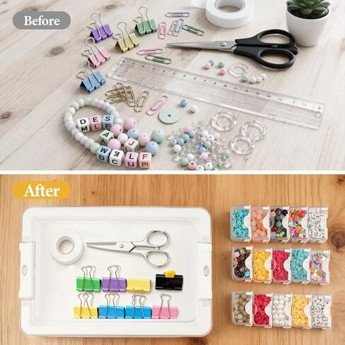 Bead Storage Box Grids Box Rectangle Storage Case Container Transparent, 24 Grids in Saudi Arabia