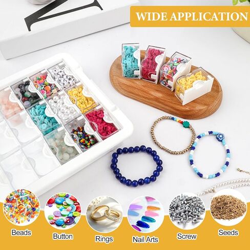 Bead Storage Box Grids Box Rectangle Storage Case Container Transparent, 24 Grids in Saudi Arabia