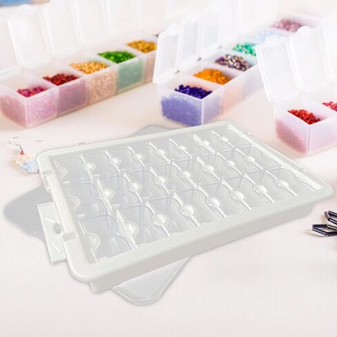 Bead Storage Box Grids Box Rectangle Storage Case Container Transparent, 24 Grids in Saudi Arabia