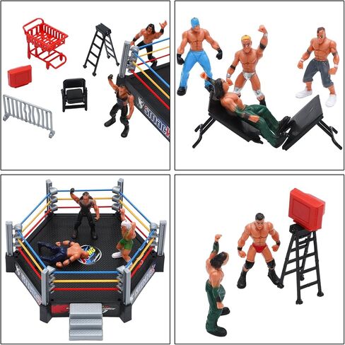 ONEST 37 Pieces Wrestling Figures Wrestlers Playset Wrestling Action Figures for Gift Cool Cake Toppers in Saudi Arabia