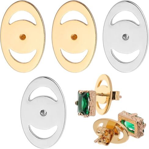 NOLITOY2 أزواج من الأقراط الثقيلة تدعم الظهر وقفل الظهر للأذنين المتدلية لاستبدال الأطواق المرصعة والأقراط المتدلية in Kuwait