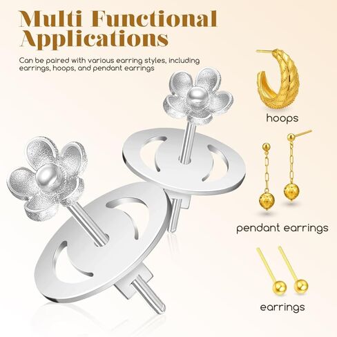 NOLITOY2 أزواج من الأقراط الثقيلة تدعم الظهر وقفل الظهر للأذنين المتدلية لاستبدال الأطواق المرصعة والأقراط المتدلية in Kuwait