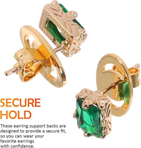 NOLITOY2 أزواج من الأقراط الثقيلة تدعم الظهر وقفل الظهر للأذنين المتدلية لاستبدال الأطواق المرصعة والأقراط المتدلية in Kuwait