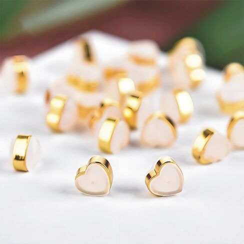 Silicone Earring Backs,Hypoallergenic Heart Shape Earring Backings Soft Clear Ear Safety Back Pads Backstops Clutch Stopper Replacement for Fish Hook Earring Studs Hoops Diameter 6mm (10Pcs) in Saudi Arabia