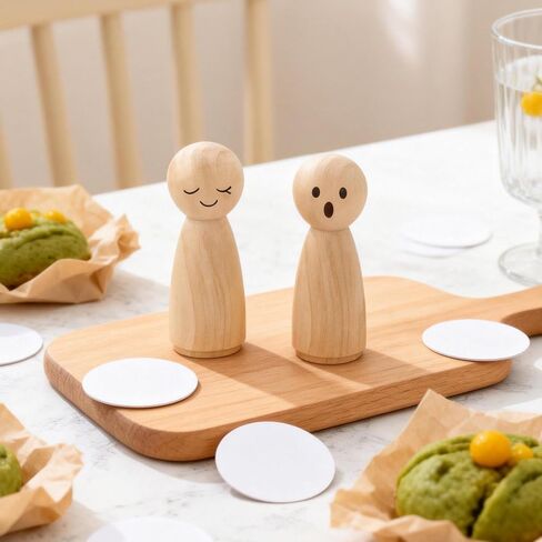 MOUYAT 100 PCS 5/8 x 1-3/4 Inch Wooden Peg Dolls, Unfinished Angel Girl Wood Peg People Doll Bodies, Wooden People Figures for Painting, Craft Art Projects in Saudi Arabia