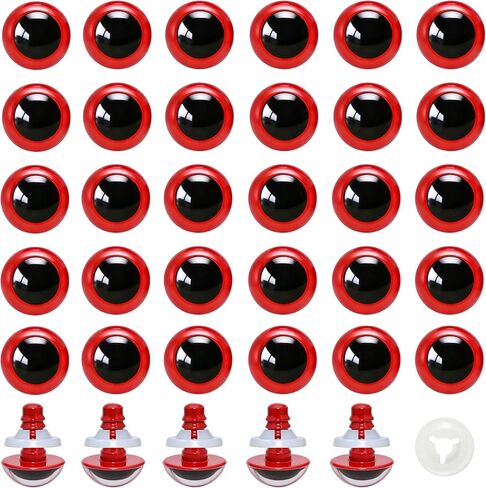 BESTCYC 100pcs 10mm Red Plastic Safety Eyes Craft Eyes with Washers for Amigurumi Dolls Plush Animals DIY Craft Lovers Doll Makers Crochet Craft Supplies in Saudi Arabia