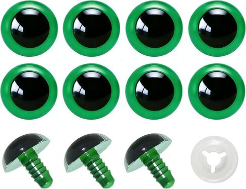 BESTCYC 100pcs 10mm Red Plastic Safety Eyes Craft Eyes with Washers for Amigurumi Dolls Plush Animals DIY Craft Lovers Doll Makers Crochet Craft Supplies in Saudi Arabia