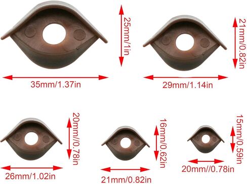 XGNG 100 قطعة من جفون الكاري البلاستيكية التي تصنعها بنفسك عيون الدمية من القطيفة على شكل حيوانات in Kuwait