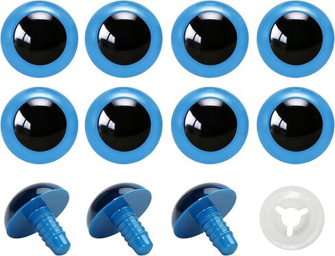 BESTCYC 100pcs 10mm Red Plastic Safety Eyes Craft Eyes with Washers for Amigurumi Dolls Plush Animals DIY Craft Lovers Doll Makers Crochet Craft Supplies in Saudi Arabia