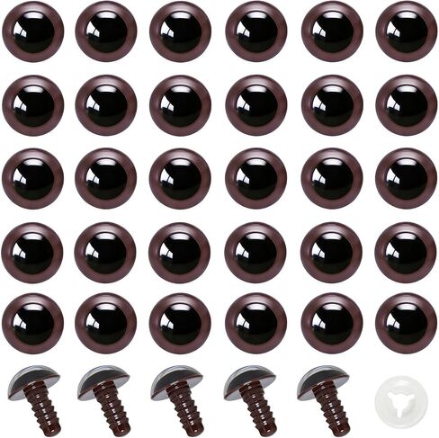 BESTCYC 100pcs 10mm Red Plastic Safety Eyes Craft Eyes with Washers for Amigurumi Dolls Plush Animals DIY Craft Lovers Doll Makers Crochet Craft Supplies in Saudi Arabia