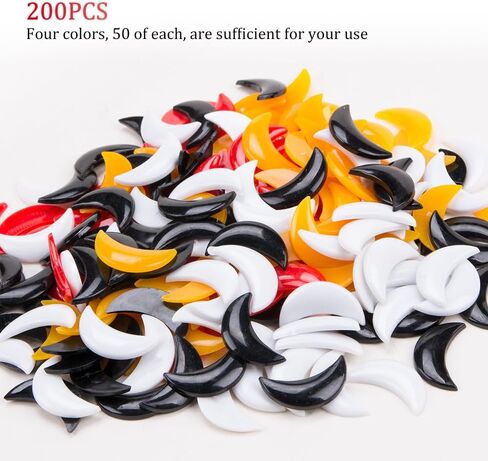 ZORZA 200Pcs Cute Plastic Safety Mouths Crescent Moon Shaped Mouth Lips for DIY Stuffed Animals and Plush Crafts Cartoon Safety Eyes Noses Buttons for Doll Making and Crafting Accessories in Saudi Arabia
