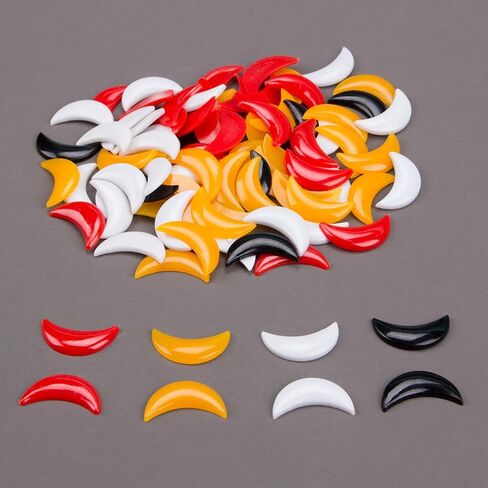 ZORZA 200Pcs Cute Plastic Safety Mouths Crescent Moon Shaped Mouth Lips for DIY Stuffed Animals and Plush Crafts Cartoon Safety Eyes Noses Buttons for Doll Making and Crafting Accessories in Saudi Arabia