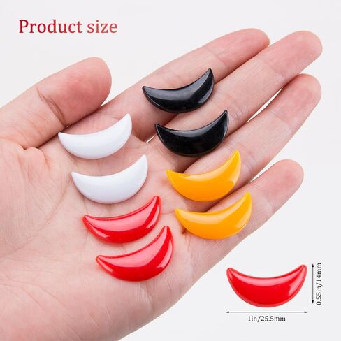 ZORZA 200Pcs Cute Plastic Safety Mouths Crescent Moon Shaped Mouth Lips for DIY Stuffed Animals and Plush Crafts Cartoon Safety Eyes Noses Buttons for Doll Making and Crafting Accessories in Saudi Arabia