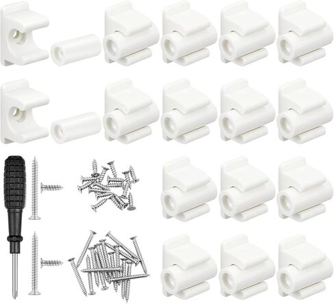 Juexica False Cabinet Front Clip False Drawer Front Clips Sink Tip out Snap with Screws Screwdrivers for Hardware Replacements (16 Pairs,Brown) in Saudi Arabia