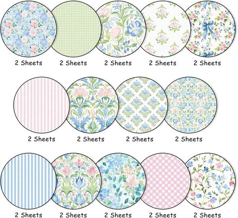 28 Sheets Hydrangea Pattern Paper Pink Blue Floral Scrapbook Specialty Paper Double Sided for Spring Summer DIY Crafts Card Making, 11.8 x 11.8 Inch in Saudi Arabia