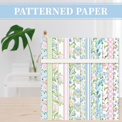 28 Sheets Hydrangea Pattern Paper Pink Blue Floral Scrapbook Specialty Paper Double Sided for Spring Summer DIY Crafts Card Making, 11.8 x 11.8 Inch in Saudi Arabia