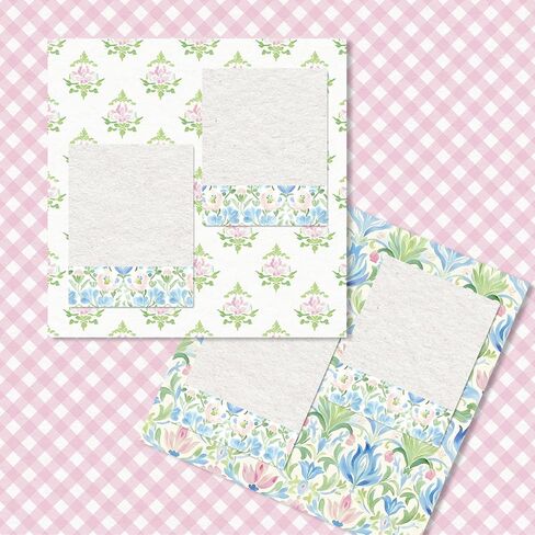 28 Sheets Hydrangea Pattern Paper Pink Blue Floral Scrapbook Specialty Paper Double Sided for Spring Summer DIY Crafts Card Making, 11.8 x 11.8 Inch in Saudi Arabia