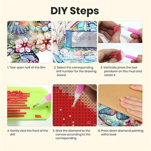 5D DIY Diamond Painting Kit, Moon Butterfly Diamond Mosaic Art Pendant, Irregularly Shaped Crystals for Beginners, for Home Wall and Desktop Decoration Art, Creative Gifts for Friends, Holiday Gifts in Saudi Arabia