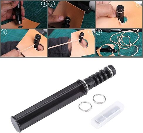 2 PCS Rotating Leather Rope Cutter, Leather Cord Knife Crafts Tools with 6 Blade, Leathers Strap Cutter, DIY Leathercraft Cutting in Saudi Arabia