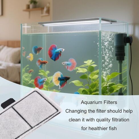 24 قطعة من خراطيش الفلتر المتوافقة مع Top Fin EF-S & BF5 BETTAFLO، 9.5x5.5 سم/3.7x2.1 بوصة خرطوشة تصفية المياه البديلة لخزان الأسماك in Saudi Arabia