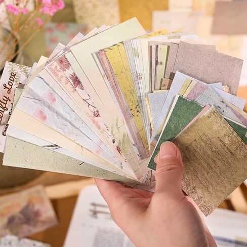 60 Sheets Vintage Scrapbook Supplies Pack, 30 Music/Letter Patterns Mini Decorative Paper for Junk Journal, Diary Embellishment & Craft Stationery in Saudi Arabia