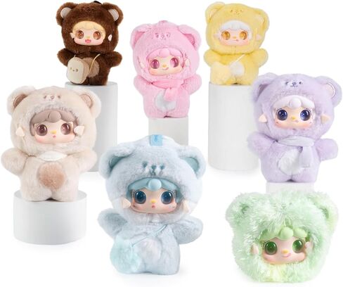 BEEMAI Yooki Take A Bite of Bear Series Single Box (Contains 1 Figure), Plush Blind Box Cute Figures Collectible Birthday Gifts in Saudi Arabia