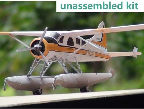 1:32 CAN DHC-2 Beaver Float Seaplane 3D Paper Model Simulation Aircraft Model Aviation Model Aircraft Kits for Collection and Gift (Unassembled Kit) in Saudi Arabia