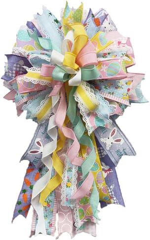 Craig Bachman 2.5" Easter Egg Lace Ribbon: Light Pink (10 Yards) Craft Floral Arrangement Gift Wrapping Wired Edge Ribbon in Saudi Arabia