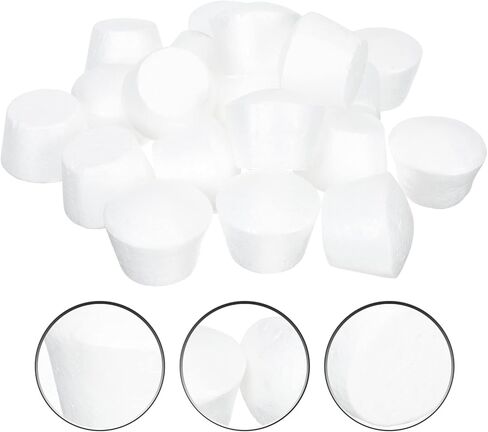 Toyvian 20pcs Foam Cake Polystyrene Foam Cake Models Practice Foam Cupcake Decorating Fake Cake Models for Wedding Display DIY Projects(2.5in） in Saudi Arabia