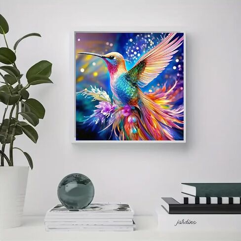 JFYHAB Hummingbird Diamond Painting Kits for Adults DIY Round Gem Art Animal Hummingbird Diamond Art Kits for Adults,5D Full Drill Diamond Dots Crafts Paintings Canvas for Beginners Decor 12x12Inch in Saudi Arabia