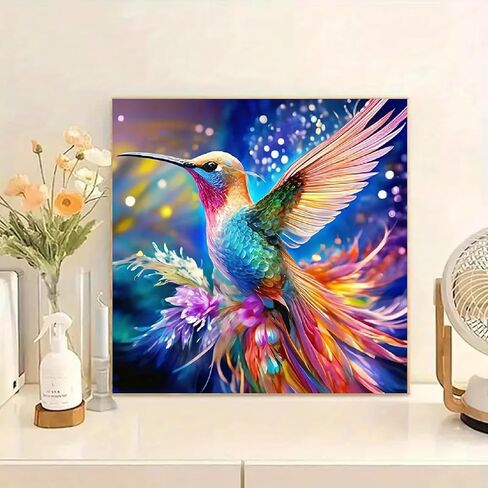 JFYHAB Hummingbird Diamond Painting Kits for Adults DIY Round Gem Art Animal Hummingbird Diamond Art Kits for Adults,5D Full Drill Diamond Dots Crafts Paintings Canvas for Beginners Decor 12x12Inch in Saudi Arabia