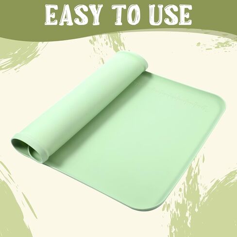 COMNICO Silicone Painting Mat, 24" x 16" Art Mat Protects Surfaces Perfectly Silicone Placemat Nonslip Resin Jewelry Casting Molds Mats for Clay Paint Jewelry-Making Crafts Creation in Saudi Arabia