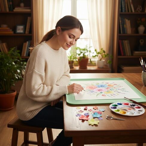 COMNICO Silicone Painting Mat, 24" x 16" Art Mat Protects Surfaces Perfectly Silicone Placemat Nonslip Resin Jewelry Casting Molds Mats for Clay Paint Jewelry-Making Crafts Creation in Saudi Arabia